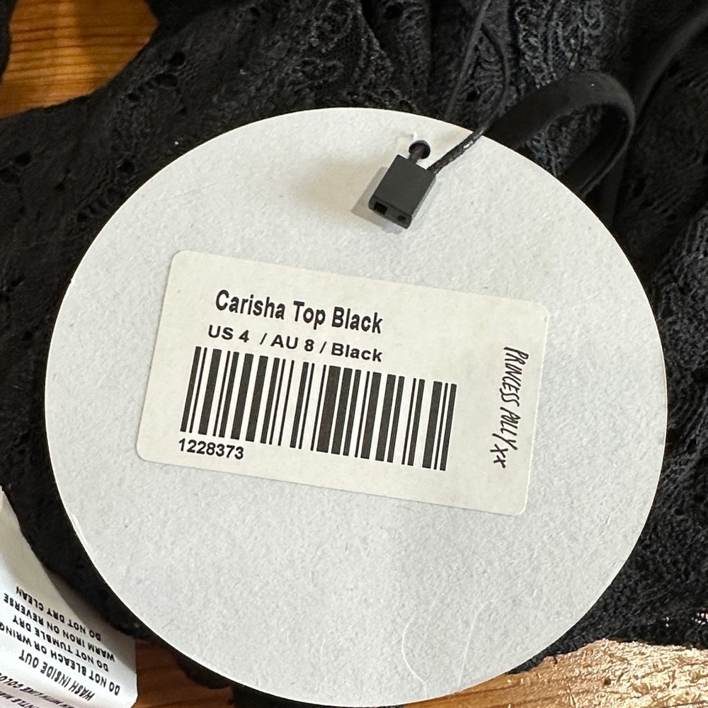 Princess Polly Carisha Black Lace Wrap Top - Picture 13 of 13